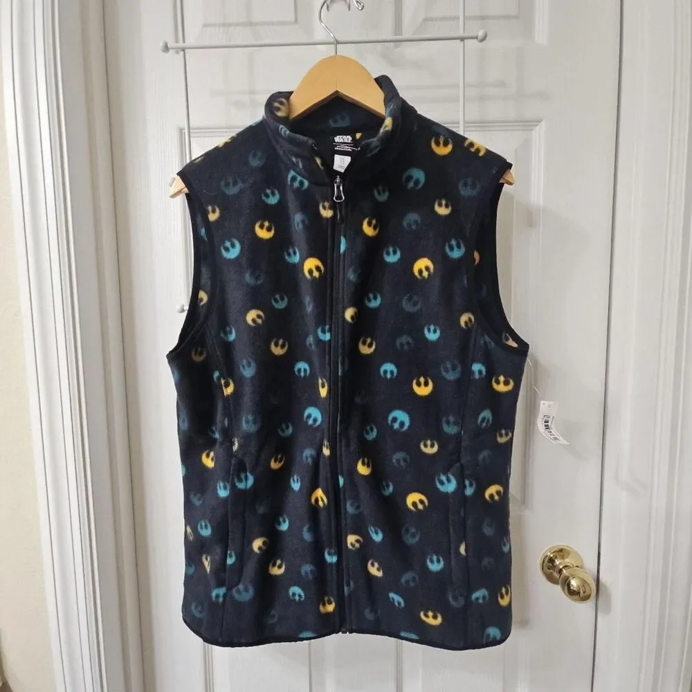 Amazon Essentials Star Wars Rebel Alliance Icon Fleece Vest Size M